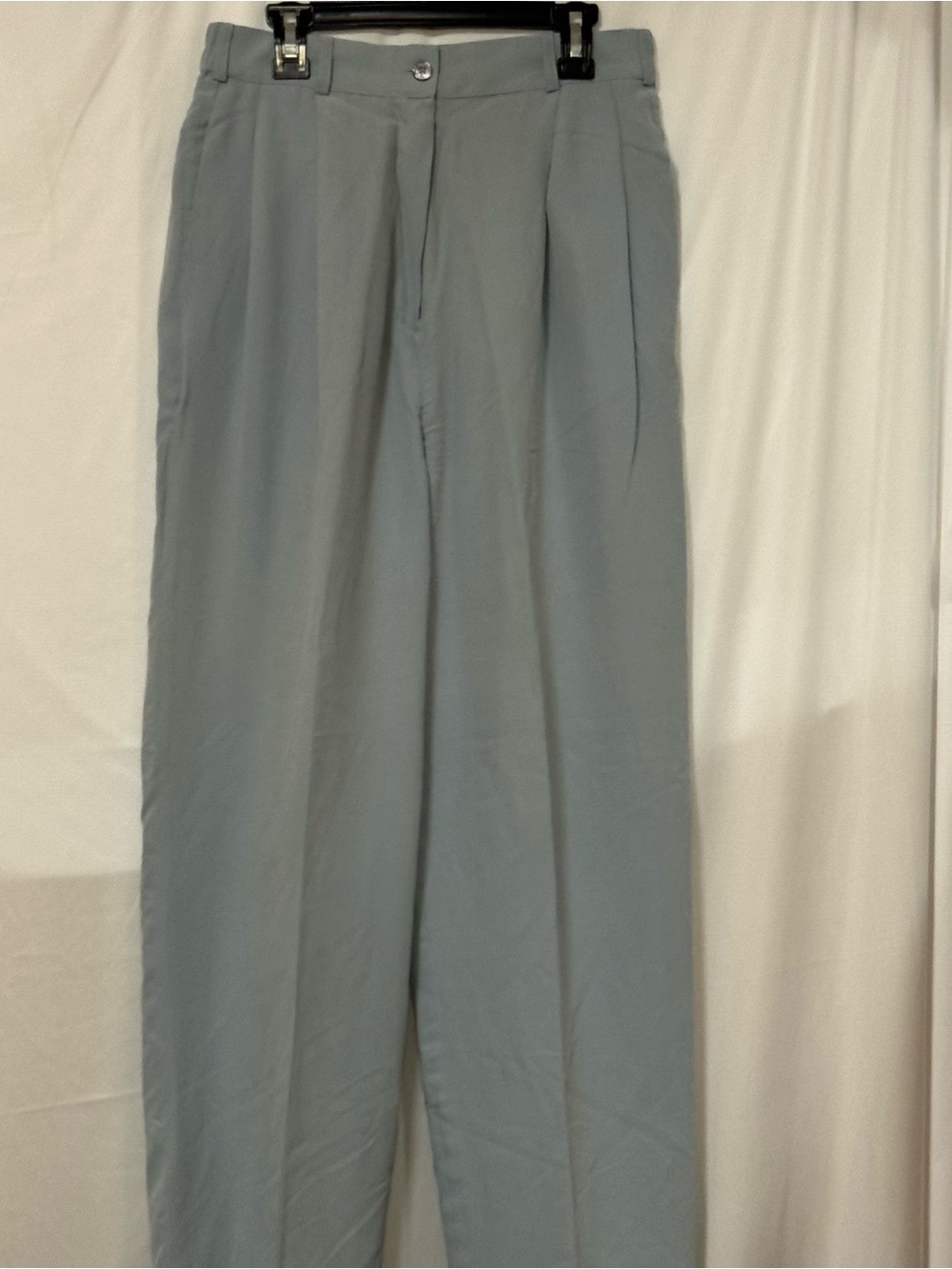 Vintage Lew Magram 100% Silk Pleated Trousers High Waisted Wide Leg 8